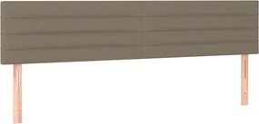 vidaXL Κρεβάτι Boxspring με Στρώμα Taupe 120x190 εκ. Υφασμάτινο