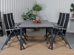 Σετ Τραπέζι και καρέκλες Dallas 695, Polyξύλο, 80 kg, Ύφασμα, Μέταλλο | Epipla1.gr