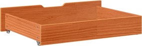 vidaXL Συρτάρια Κρεβατιού 2 τεμ 85x55x17 εκ. Καφέ Κεριού Μασίφ Πεύκο