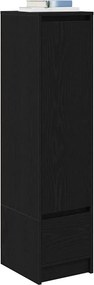 vidaXL Ντουλάπι Μαύρη δρυς 29,5x34x119,5 εκ. από Επεξεργασμένο Ξύλο