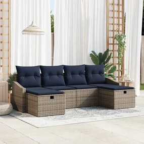 vidaXL Σετ Καναπέ με μαξιλάρι 5 pcs συνθετικό ρατάν