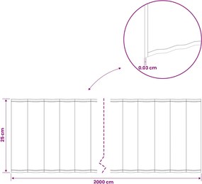 vidaxl Περίγραμμα γκαζόν 20 μ x 25 εκ Γαλβανισμένος Χάλυβας Ασημί