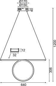 Φωτιστικό Οροφής LED Aca Zero HM98LEDP64CH Chrome