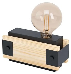 Φωτιστικό Επιτραπέζιο 'Layham' 43469 Black-Brown Eglo Metal,Wood