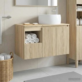 vidaXL Σετ Επίπλων Μπάνιου 2 τμχ. Sonoma Δρυς Επεξεργασμένο Ξύλο