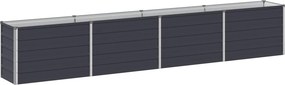 vidaXL Υψωμένο Κρεβάτι Κήπου Ανθρακί 320 x 40 x 55 εκ.