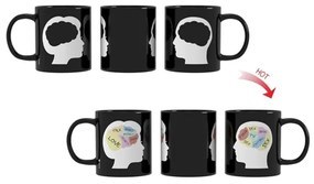 Μαγική Κούπα HM1039 Woman VS Man Black Fisura Porcelain