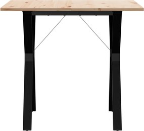 vidaXL Τραπέζι Τραπεζαρίας Πλαίσιο Υ Μασίφ Πεύκο/Ατσάλι