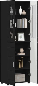 vidaXL Highboard FLORIN Μαύρο 60 x 35 x 182 εκ. Επεξεργασμένο ξύλο