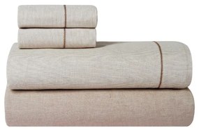 Σετ Σεντόνια Υπέρδιπλα Peach 26 Beige 2x(240x270) + 2x(50x70) - Kentia