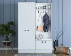 Έπιπλο Εισόδου Λευκό TISIRA 119,6x37,3x182,8