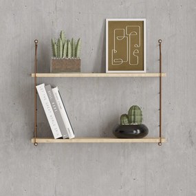 Wall Shelf Armoni 2'li - Oak Oak