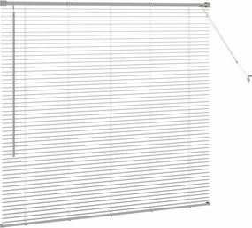 vidaXL Βενετσιάνικες Ρόδες Ασημί 130 x 145 εκ Αλουμίνιο