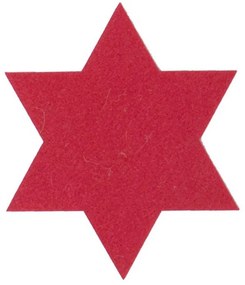 Σουβέρ Felt Star (Σετ 4τμχ) 4Χ(11Χ11) Red Nef-Nef Πολυέστερ