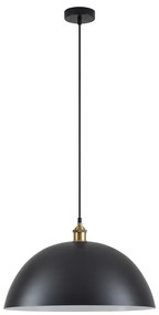 Φωτιστικό Οροφής  SE21-BR-10-MS50 MAGNUM Bronze Metal Pendant Black Shade with Black Fabric Cable+ - 51W - 100W - 77-8699