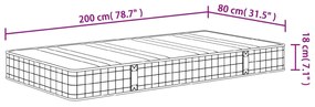 ΣΤΡΩΜΑ ΜΕ BONNELL SPRINGS ΜΕΣΑΙΑ ΣΚΛΗΡΟΤΗΤΑ 80X200 ΕΚ. 372927