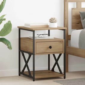 vidaXL Κομοδίνο Artisan Oak 40 x 42 x 55 εκ Επεξεργασμένο Ξύλο