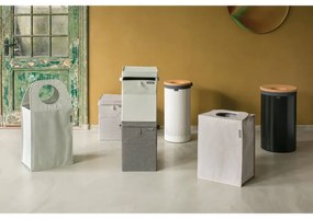 Brabantia Κιβώτιο πλυντηρίου ρούχων 1000827, 35 l, Άνοιγμα μπροστά, Ευρύ καπάκι, Πτυσσόμενο, Γκρι