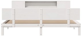 vidaXL Κρεβάτι Βιβλιοθήκη Χωρίς Στρώμα 200x200 εκ Μασίφ Ξύλο Πεύκου