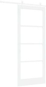 vidaXL Συρόμενη Πόρτα Χειροκίνητος Λευκό 86 x 211 cm Ξύλο και μέταλλο