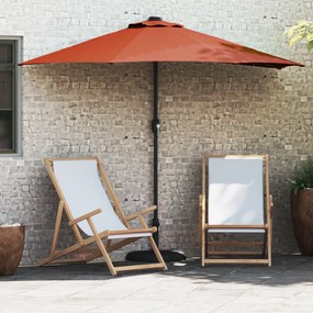 vidaXL Ομπρέλα Κήπου Τερακότα 294 x 150 x 224 εκ. ύφασμα
