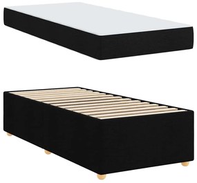 vidaXL Σκελετός κρεβατιού με στρώμα Μαύρο 100 x 200 cm ύφασμα
