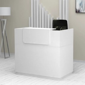 Γραφείο υποδοχής - reception Lemmon Megapap χρώμα λευκό 120x70x110εκ.