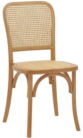 Καρέκλα Kalliope 263-000027 45x50x89cm Natural Rattan,Ξύλο