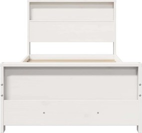 vidaXL Σκελετός Κρεβατιού Λευκό 100 x 200 cm Επεξεργασμένο ξύλο