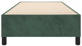 vidaXL Πλαίσιο Κρεβατιού Σκούρο Πράσινο 80x200 εκ. Βελούδινο