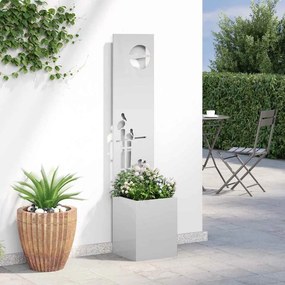 vidaXL Οθόνη Ιδιωτικότητας Κήπου Ασημί 32 x 32 x 150 εκ