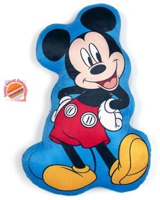 Μαξιλάρι Παιδικό Διακοσμητικό (Με Γέμιση) 3D Disney Home Mickey 35cm Sky Blue DimCol Ecological Fur
