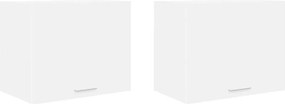 vidaXL Κρεμαστό ντουλάπι με αποθήκευση 2 pcs Λευκό 50 x 31 x 40 εκ.