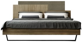 Intrahome Κρεβάτι "ΜΟΡΦΕΑΣ" διπλό σε χρώμα καρυδί-μόκα σκούρο 160x200 Intrahomesa-00652341