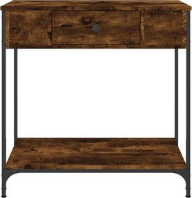 vidaXL Τραπέζι Κονσόλα Καπνιστή Δρυς 75x34,5x75 εκ. Επεξεργ. Ξύλο