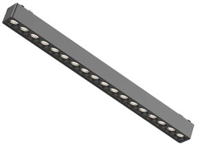 Φωτιστικό LED 18W 3000K για Ultra-Thin ΜαγνητικήΡράγα σε Μαύρη Απόχρωση D:33,8cmX2,4cm Inlight T02901-BL