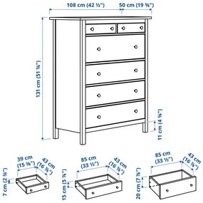 HEMNES Συρταριέρα με 6 συρτάρια 602.392.68