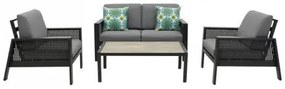 ΣΕΤ ΚΗΠΟΥ 4 ΤΕΜΑΧΙΩΝ Fylliana Alabama ΓΚΡΙ ΧΡΩΜΑ 140x86x74εκ 378-124-039