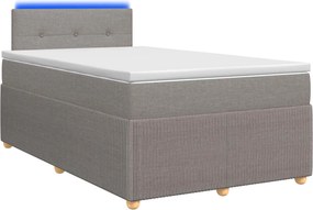 vidaXL Κρεβάτι box spring με στρώμα Taupe 120 x 190 cm Ύφασμα