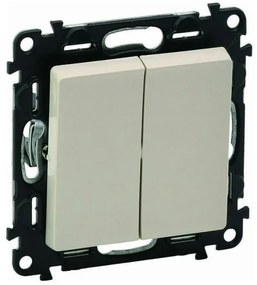 Διακόπτης Διπλός Κομμυτατέρ Μπεζ Valena Life 752205 Legrand-752205-Μπεζ 752205