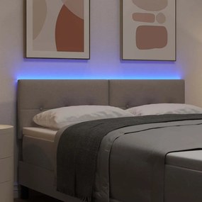 vidaXL LED κεφαλάρι Taupe ύφασμα