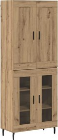 vidaXL Highboard 2 pcs Artisan Oak Επεξεργασμένο ξύλο
