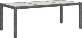 vidaXL Σετ Τραπεζαρίας Εξ. Χώρου 7 τεμ. με Μαξιλάρια Γκρι Συνθ. Ρατάν