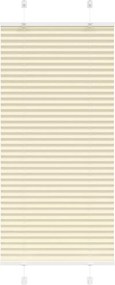 vidaXL Πλισέ περσίδα Κρέμα 65x100 cm Πλάτος υφάσματος 64,4 cm
