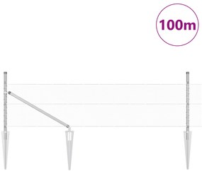 vidaXL Εξάγωνη Περίφραξη 0.5x100 μ Γαλβανισμένος Χάλυβας