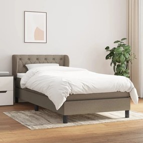 ΚΡΕΒΑΤΙ BOXSPRING ΜΕ ΣΤΡΩΜΑ TAUPE 80X200 ΕΚ. ΥΦΑΣΜΑΤΙΝΟ 3126441