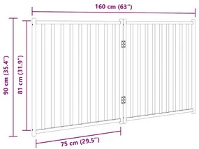 ΠΥΛΗ ΣΚΥΛΟΥ ΠΤΥΣΣΟΜΕΝΗ 2 ΠΑΝΕΛ 160 CM ΑΠΟ ΜΑΣΙΦ ΞΥΛΟ ΕΛΑΤΗΣ 352274