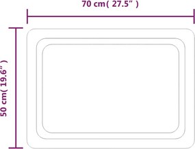 vidaXL Καθρέφτης Μπάνιου με LED 50 x 70 εκ.