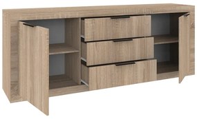Μπουφές Doha pakoworld σε sonoma απόχρωση 210x45x80.5εκ