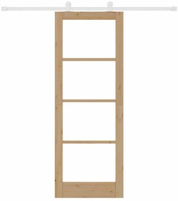 vidaXL Συρόμενη Πόρτα ORKDAL Καφέ 78 x 211 εκ Ξύλο και μέταλλο